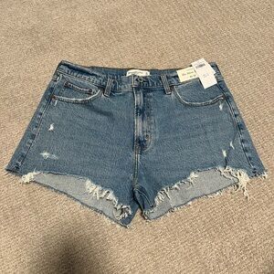 Denim Blue Distressed Women's Shorts